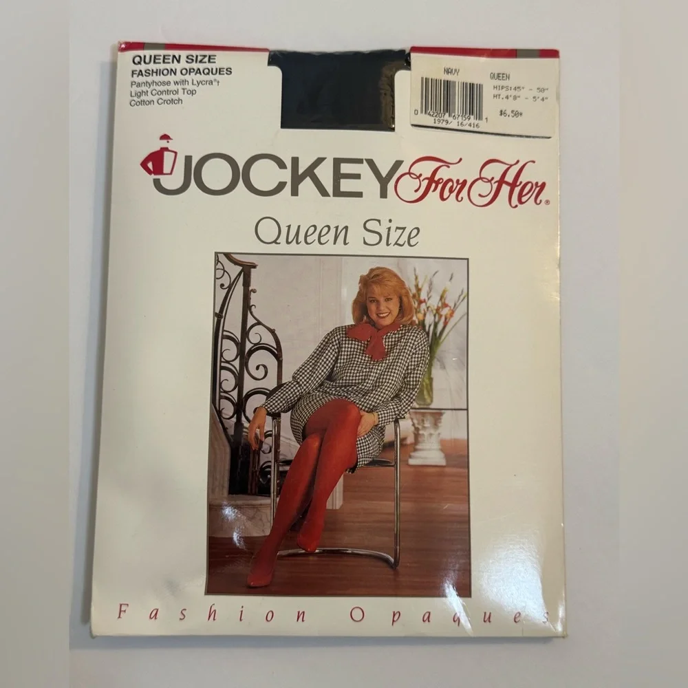 Jockey For Her Pantyhose Opaque Control Top Queen Navy‎ & Black LOT